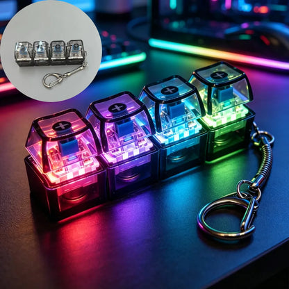 ClickGlow - LED Mechanical Key Fidget Keychain