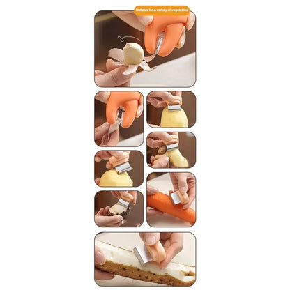 GarliPro 3-in-1 Garlic Peeler Tool | Easy Peel, Stem Remover & Scraper