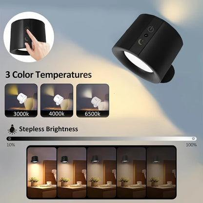 Modern Magnetic LED Wall Lamp – Rechargeable & Remote Controlled