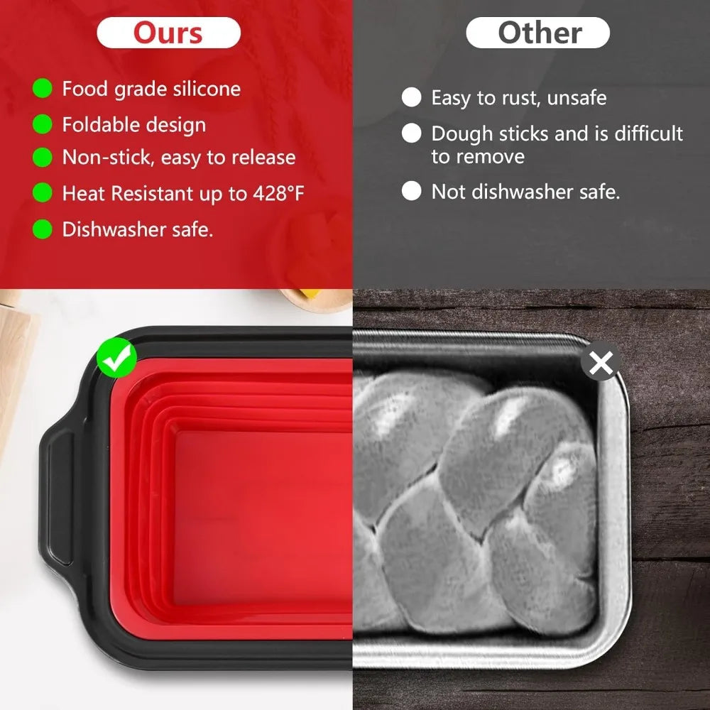 BakePro 12-Inch Reinforced Silicone Loaf Pan