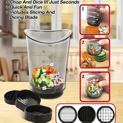 SliceCup Multi-Function Vegetable & Fruit Cutter | Easy Clean Kitchen Slicer Tool