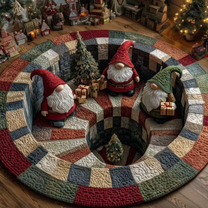 Vintage Santa Christmas Round Rug 🎅🎄