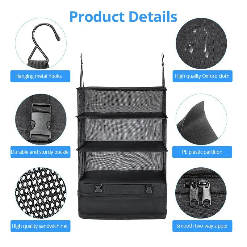 Hanging Travel Luggage Organizer