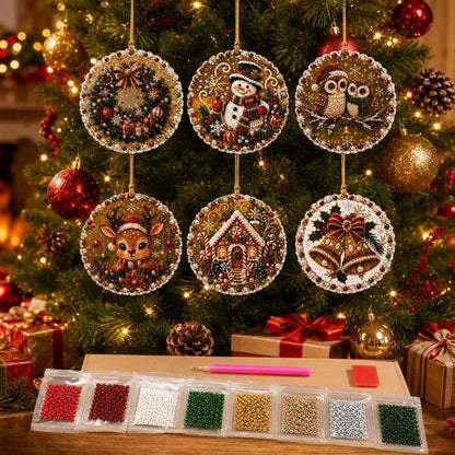 6-Piece Christmas Diamond Painting Ornament Kit