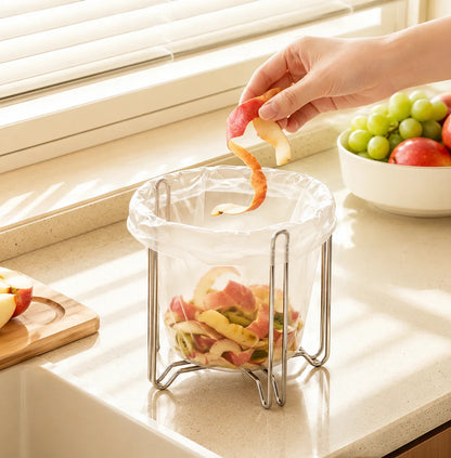 BinMate – Foldable Stainless Steel Bag Holder 🗑️✨