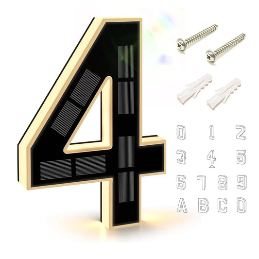 SolarGlow LED House Number Light