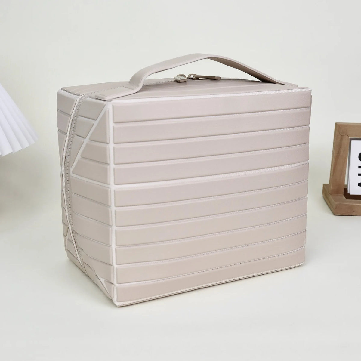 Waterproof Striped Toiletry Bag