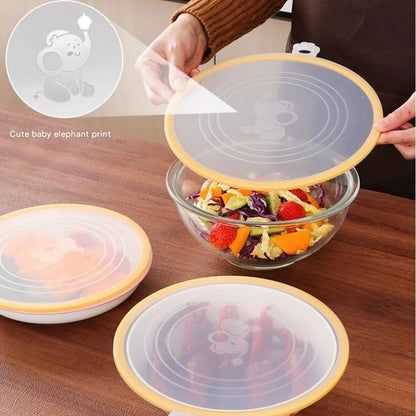 FlexiCover Silicone Stretch Lids with Hook – Reusable Food Covers (3PCS)