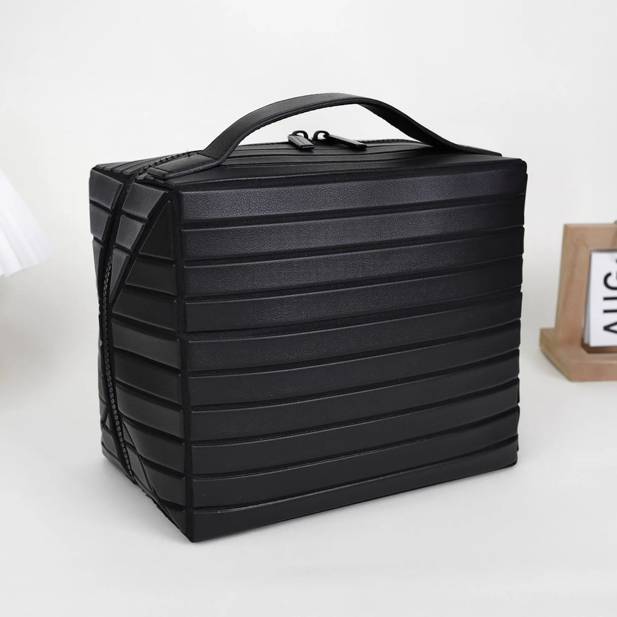 Waterproof Striped Toiletry Bag
