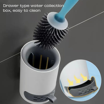 CleanFlex Refillable Silicone Toilet Brush Set