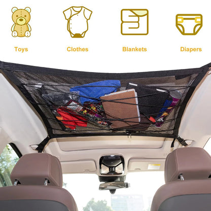Car Ceiling Storage Net – Double-Layer Roof Organiser