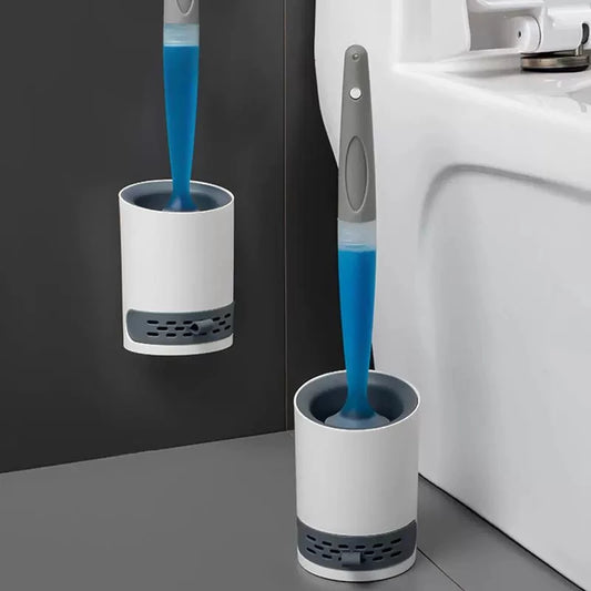 CleanFlex Refillable Silicone Toilet Brush Set
