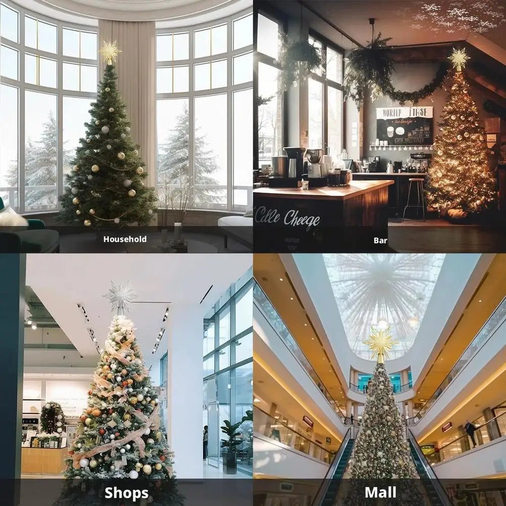 LED Snowflake Projector Christmas Tree Topper