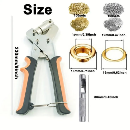 CraftFix Eyelet Punch Kit | Metal Eyelets for DIY Sewing & Fabric Projects