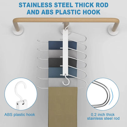 6-Tier Space-Saving Trouser Hanger