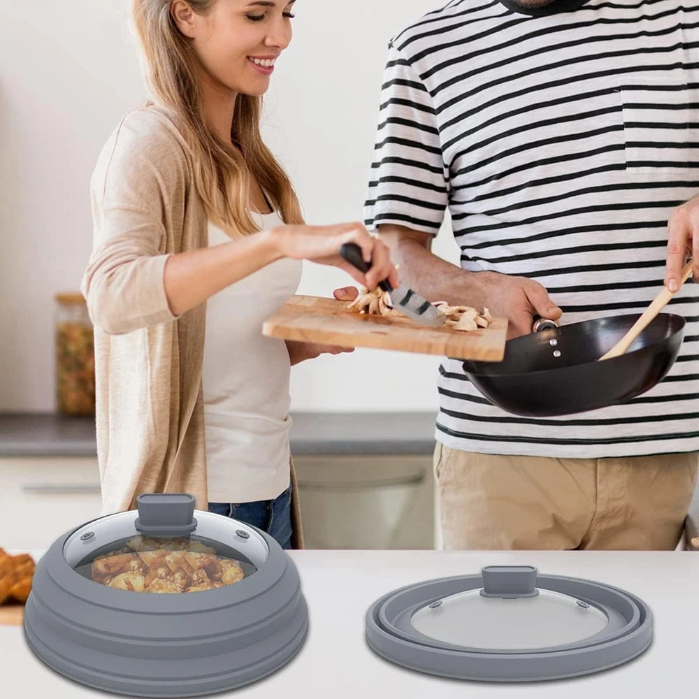 ClearGuard Silicone & Glass Microwave Splatter Cover