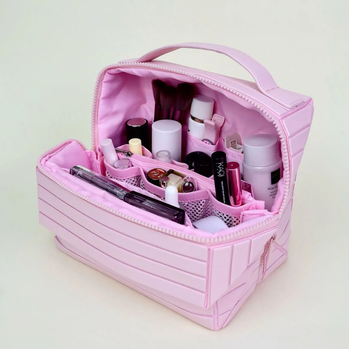 Waterproof Striped Toiletry Bag