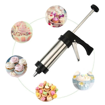 🎄 Christmas Stainless Steel Cookie & Cake Decorating Gun Set