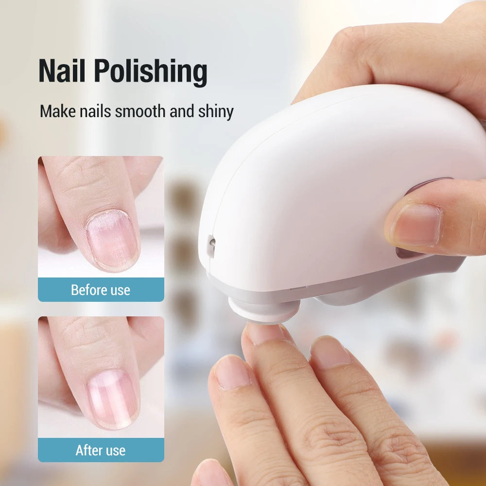 Rechargeable Electric Nail Trimmer with LED Light