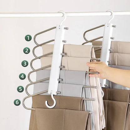 6-Tier Space-Saving Trouser Hanger