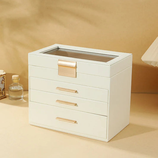 Aurora Gold Four-Layer Jewelry Organizer