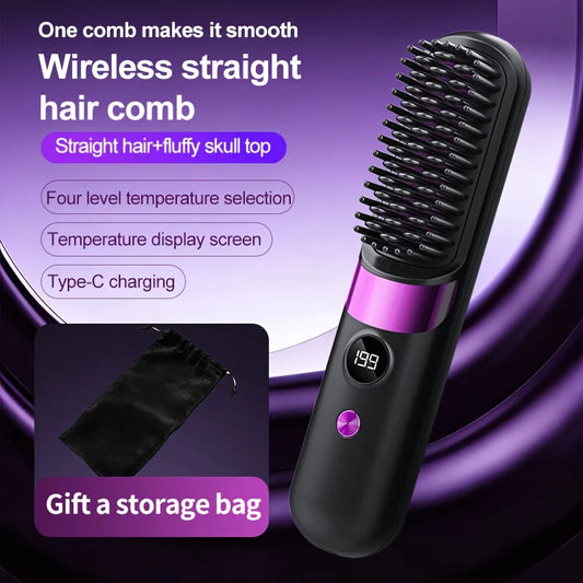 SmoothGlide Cordless Hair Straightening Brush