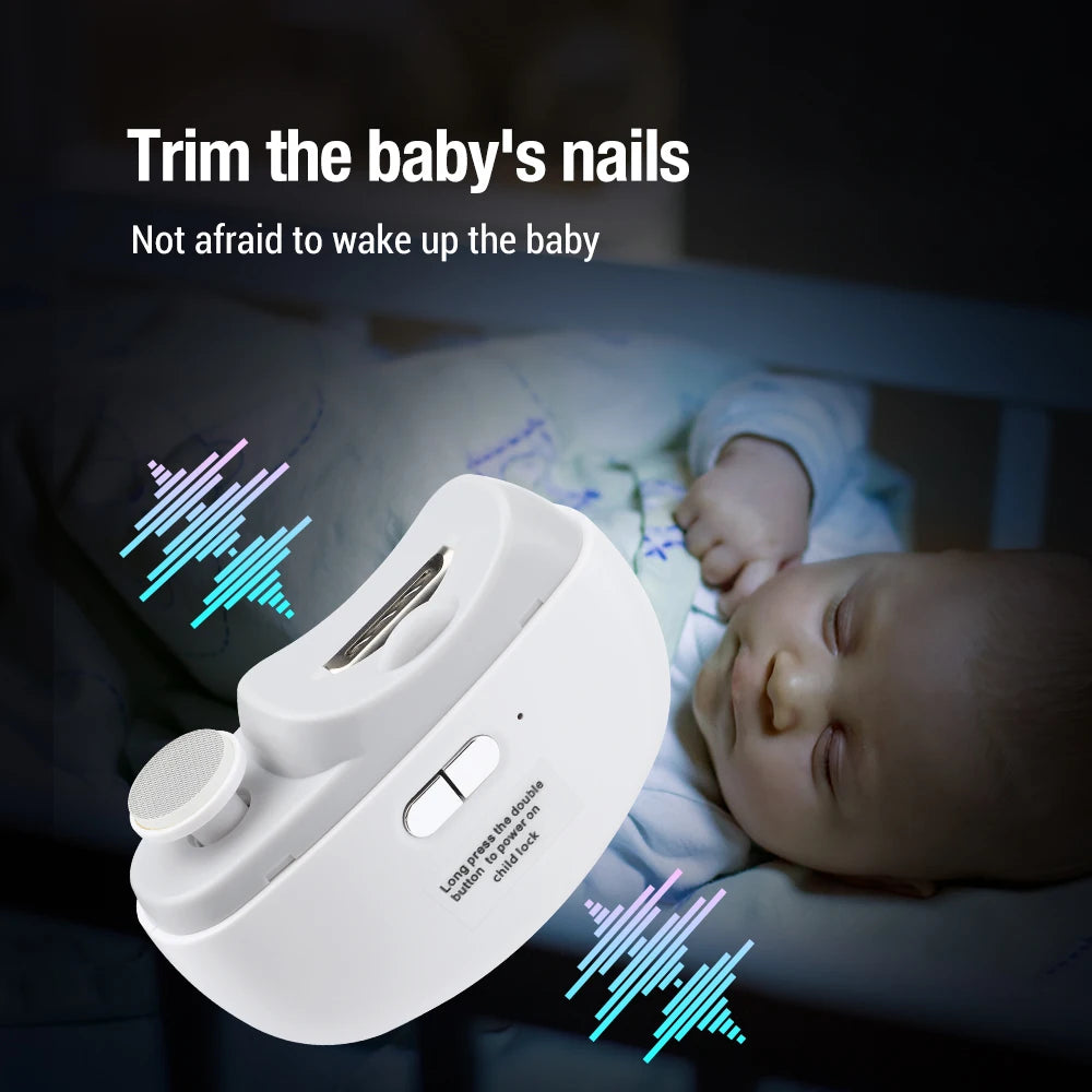 Rechargeable Electric Nail Trimmer with LED Light