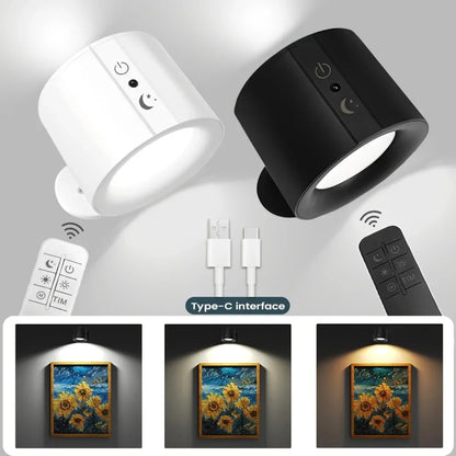 Modern Magnetic LED Wall Lamp – Rechargeable & Remote Controlled
