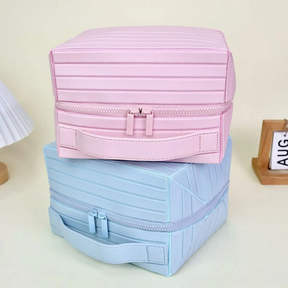 Waterproof Striped Toiletry Bag