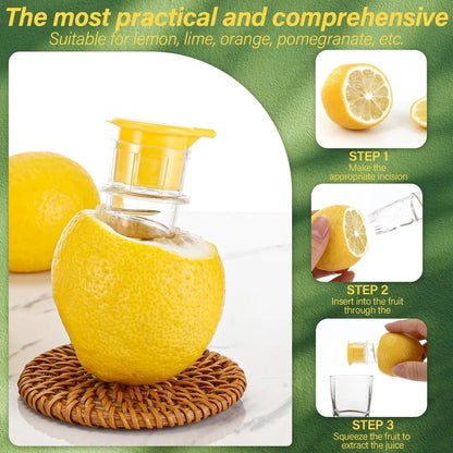 FreshPress Mini Lemon Juicer | Portable Manual Citrus Squeezer with Strainer