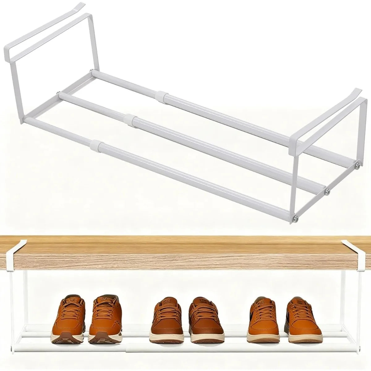 Adjustable Under-Shelf Storage Rack