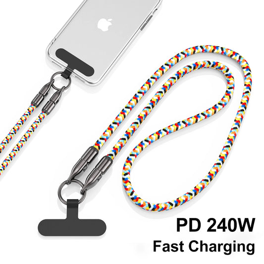 2-in-1 Type-C to Type-C Fast Charging Lanyard Cable