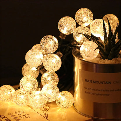 Solar Bubble Bead String Lights