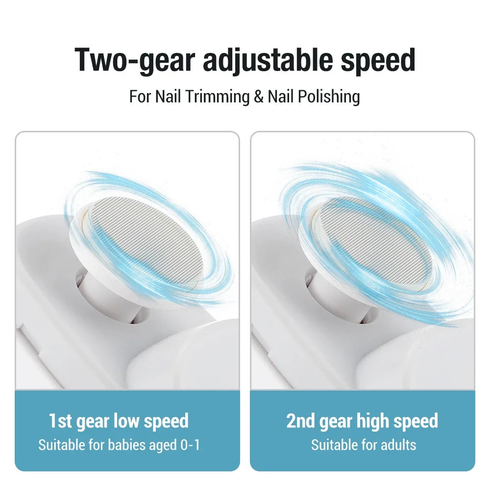 Rechargeable Electric Nail Trimmer with LED Light