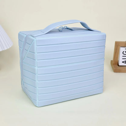 Waterproof Striped Toiletry Bag