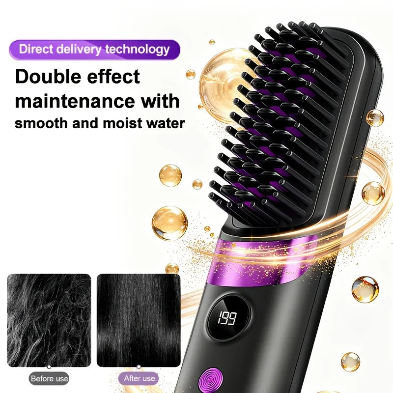 SmoothGlide Cordless Hair Straightening Brush