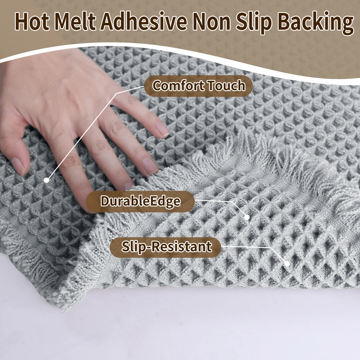 CozyWaffle Soft Absorbent Bathroom Mat