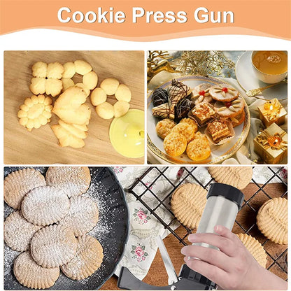 🎄 Christmas Stainless Steel Cookie & Cake Decorating Gun Set