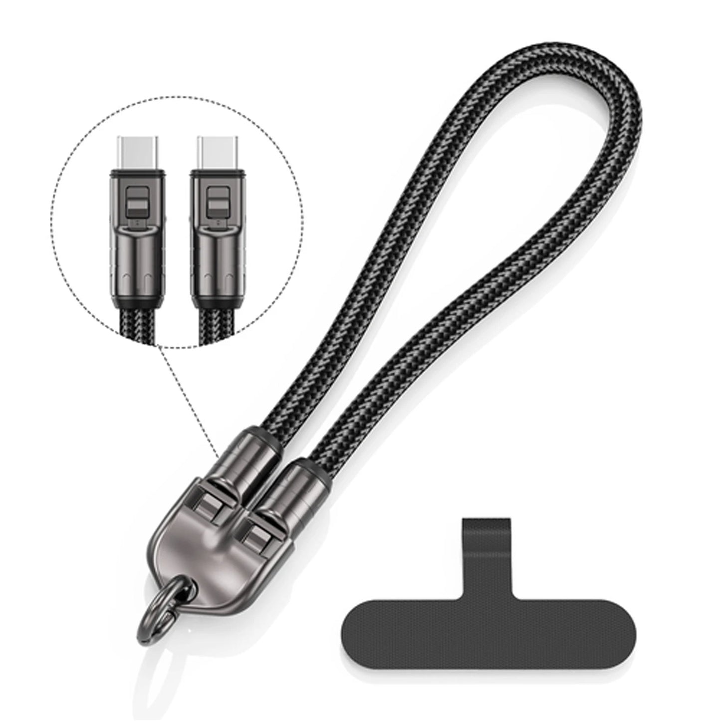 2-in-1 Type-C to Type-C Fast Charging Lanyard Cable