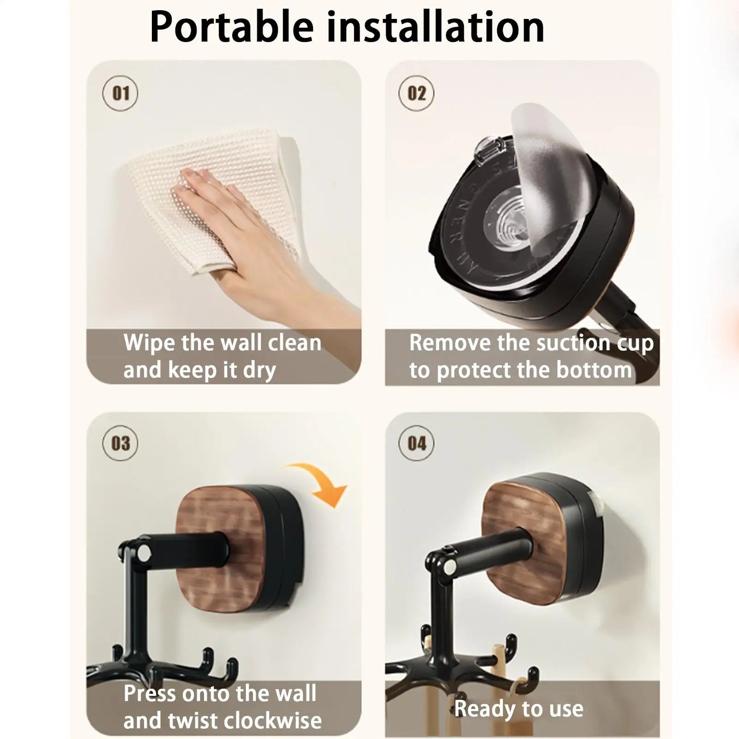 FlexiGrip 6-Claw Rotatable Suction Hook