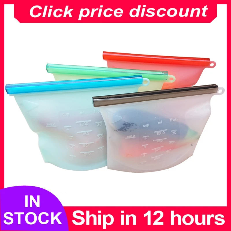 Reusable Silicone Food Storage Bags