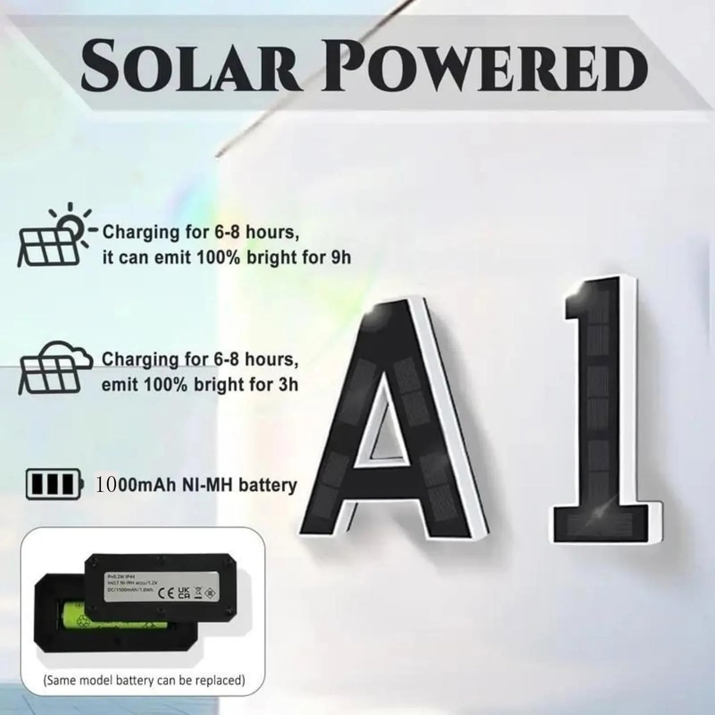 SolarGlow LED House Number Light