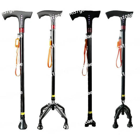 Smart LED Support Cane – Stable Non-Slip Walking Aid for Elderly