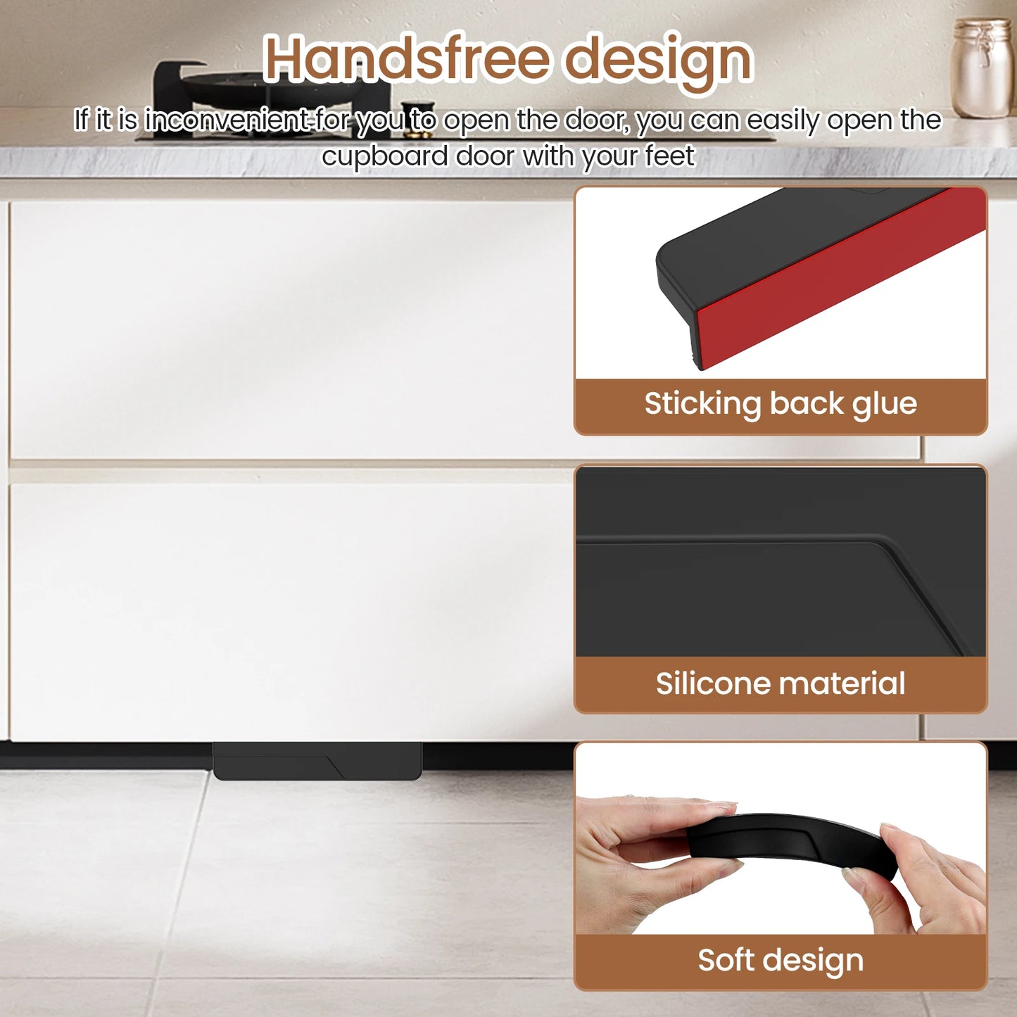 StepPull Hands-Free Cabinet Foot Handle