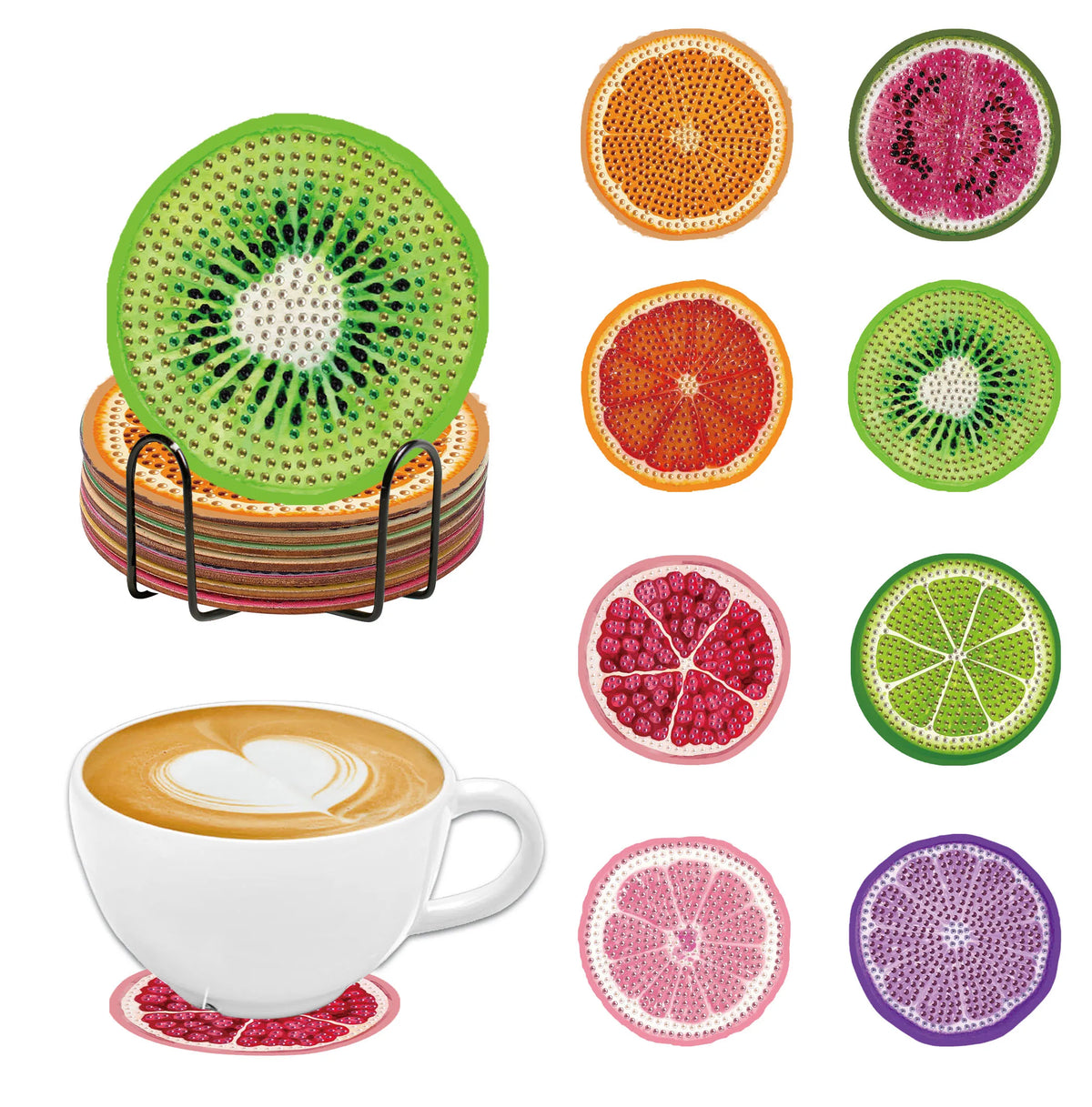 SparkleCoasters – Craft Your Own Diamond Painting Coasters! 💎🍋