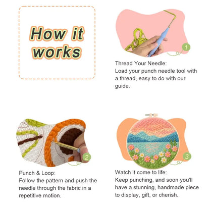 Landscape Punch Needle Embroidery Kit