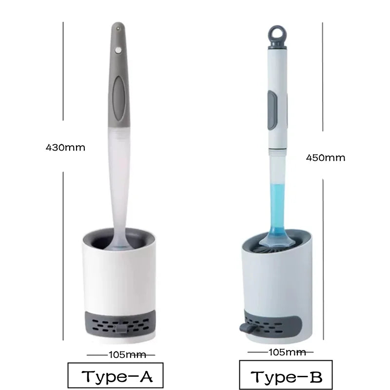 CleanFlex Refillable Silicone Toilet Brush Set