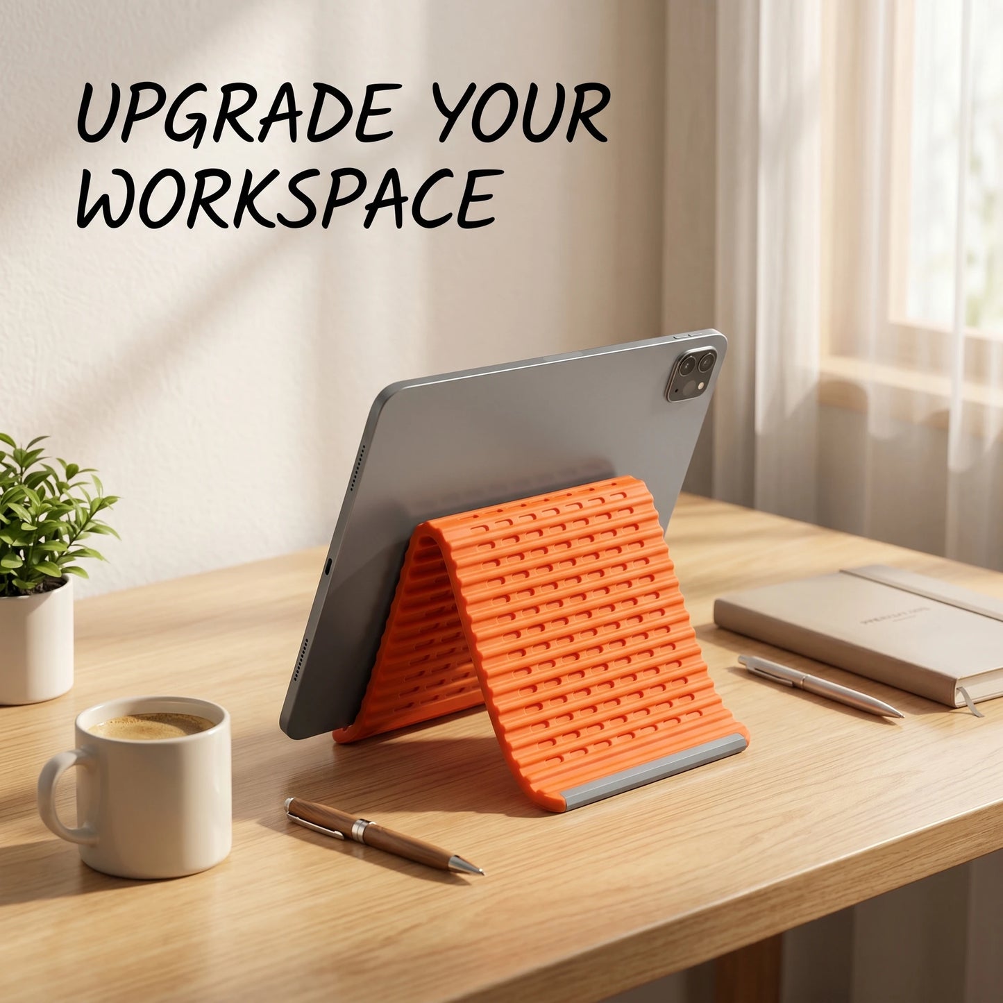 FlexiDesk - Foldable Silicone Phone & Tablet Stand