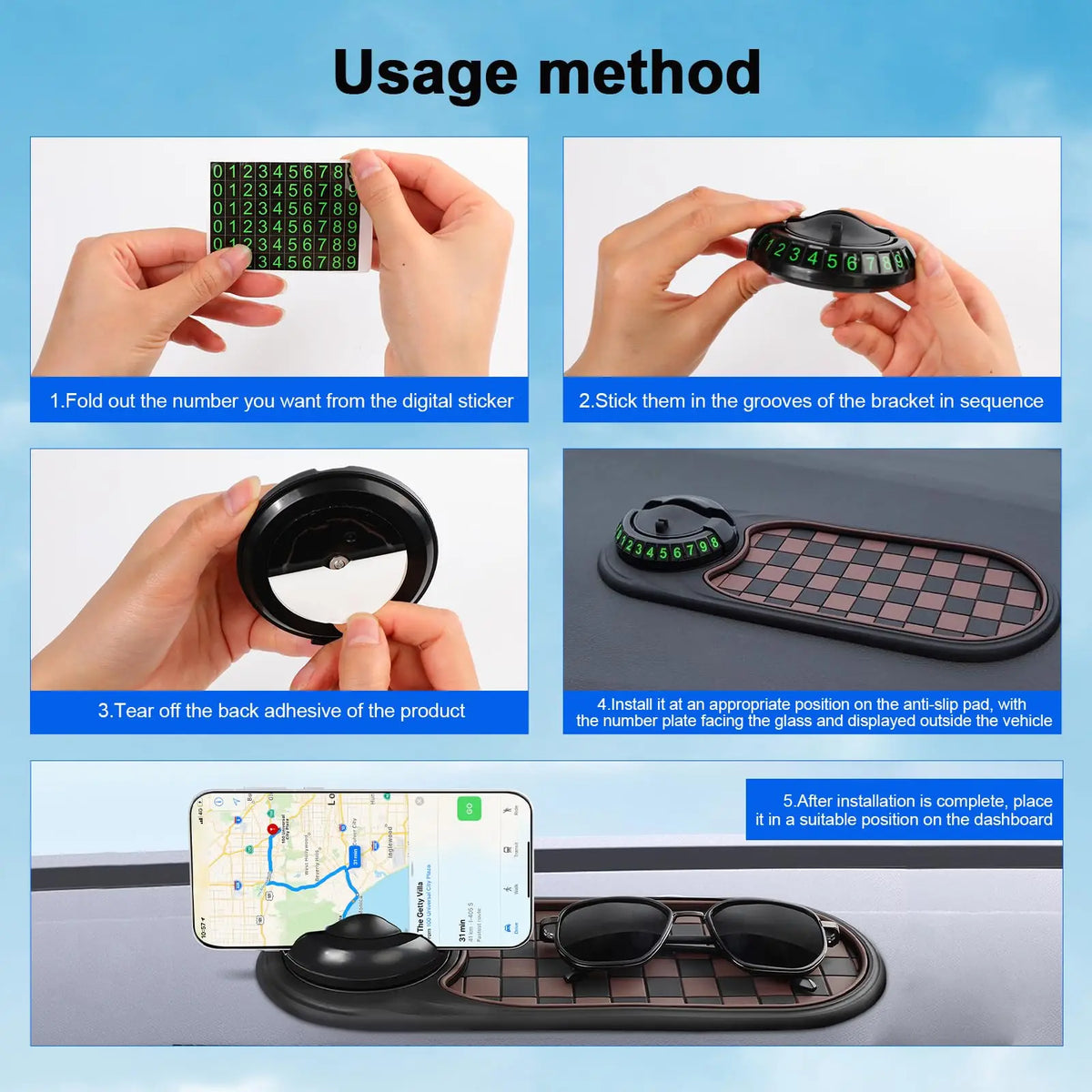 DriveGrip 360° Dashboard Phone Holder & Anti-Slip Mat