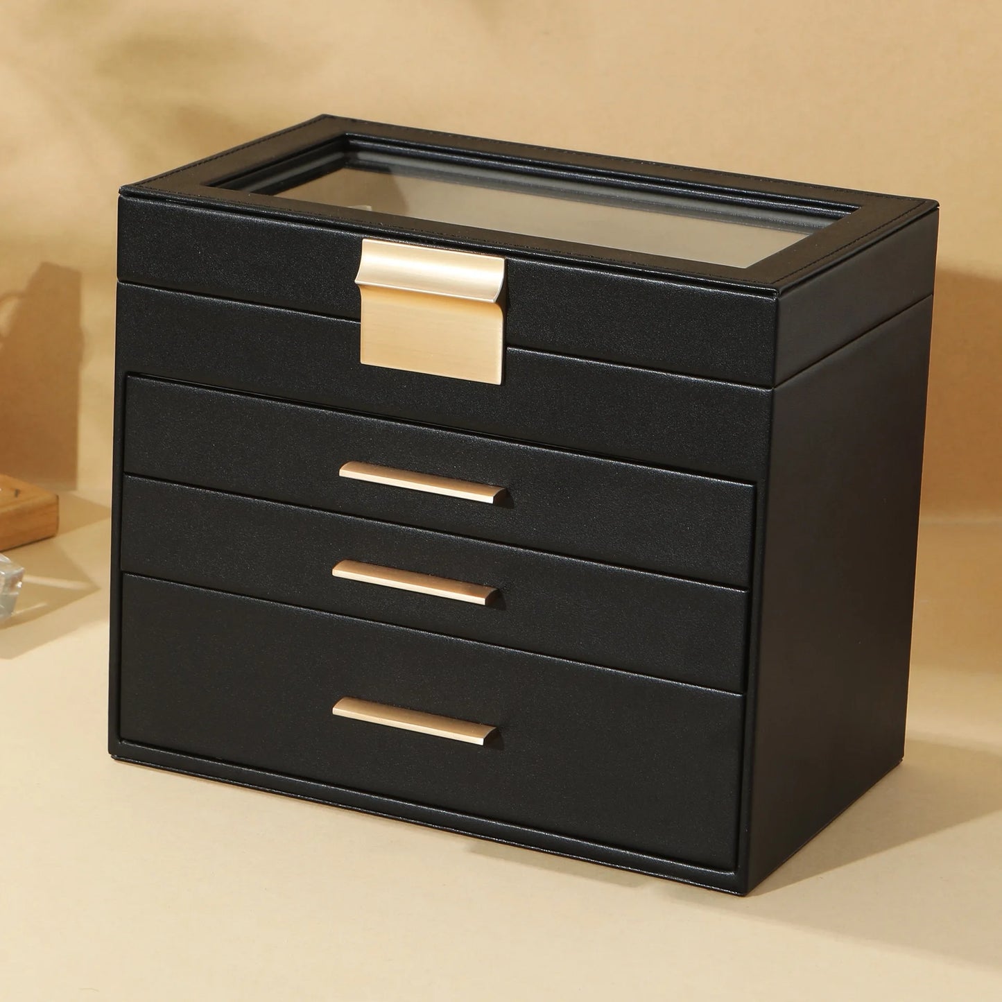 Aurora Gold Four-Layer Jewelry Organizer